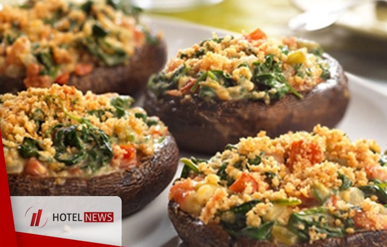 Mushrooms filled with spinach and cream - Picture 1
