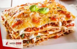Delicious lasagna with chicken and pasta