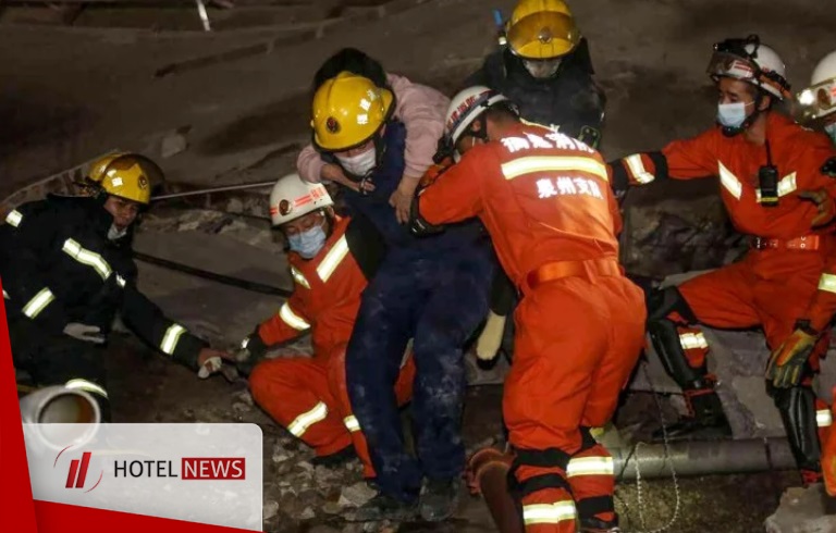 A hotel which was quarantined in China, collapsed last night - Picture 1