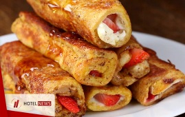 Strawberry Cream Cheese French Toast Roll-up