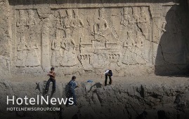 Experts clean famed bas-relief in southern Tehran