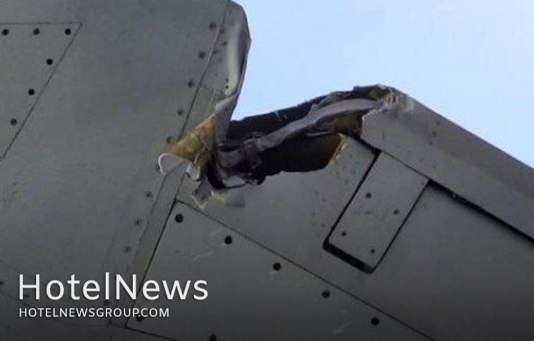 آسیب به بال هواپیمای ایرباس هما - تصویر 1