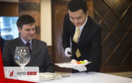 The etiquette that a waiter exhibits in a restaurant or hotel 